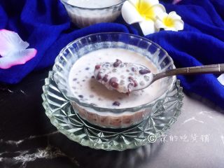 11、香甜奶椰红豆西米露,完成