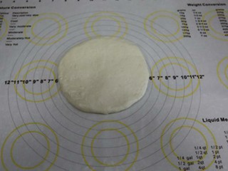 16、黑椒牛肉披萨,取出用手掌按压排气