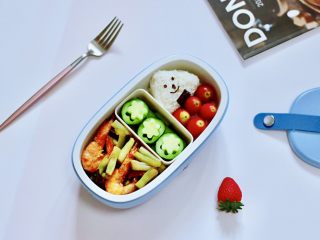 18、海虾芸豆木耳时蔬便当,成品一