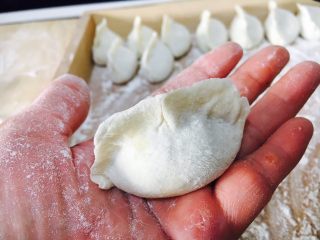 7、家乡风味饺子 三鲜馅饺子,小饺子包好了。