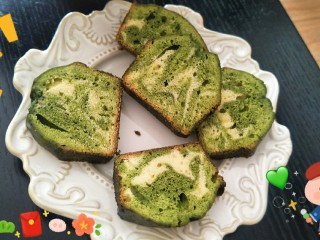 26、大理石花纹磅蛋糕,就可以切开吃了