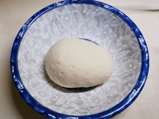 8、山药馒头,和成软硬适中的面团 静置发酵