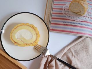 46、日式泡芙蛋糕卷,四重口感,是一款很好吃的蛋糕卷哦~