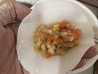17、水晶蒸饺,加入馅，掐自己喜欢的型状