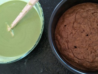 23、抹茶奶酪慕斯核桃布朗尼（8寸）,合体，在布朗尼上