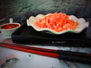 7、粉蒸胡萝卜丝,口感劲道，味道美极了。