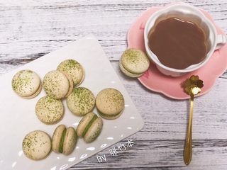 17、意式抹茶马卡龙,胖嘟嘟哈可爱