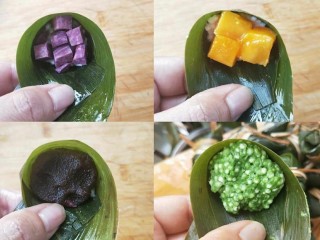 8、水晶粽子,我做了四种口味,可以根据自己喜欢的食材放馅料哈,包发都一样的