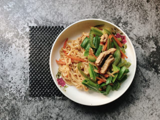 12、青椒肉丝面,青椒肉丝面完成