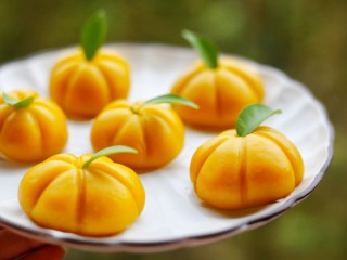 15、南瓜小橘灯,好吃到停不下来。