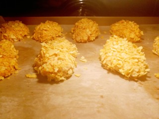 16、薯片鸡翅～把孩子爱吃的放在一起,放进预热好的烤箱里面，中层，上下火200度，烤制10分钟