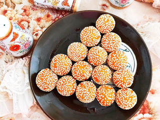 20、南瓜芝麻球,好吃又好看的南瓜芝麻球来喽~