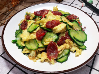 19、香肠炒蛋,成品