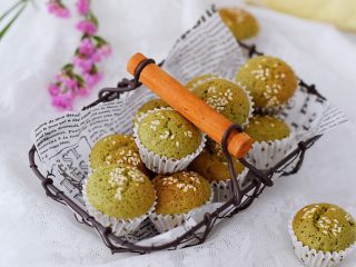 12、抹茶小蛋糕,成品图