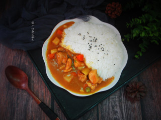 14、无油版咖喱饭,没有放一滴油，减肥的MM 也可以吃嫩