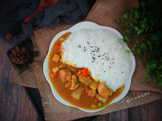 15、无油版咖喱饭,吃下一口咖喱饭,感觉整个世界都是自己的