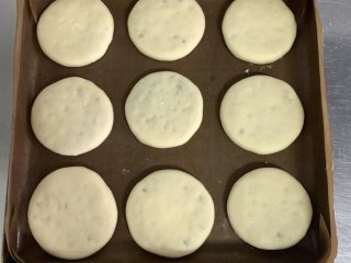 25、老婆饼,饼胚放入烤盘。烤箱提前预热。