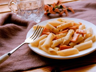 18、幸福早餐~奶油火腿通心粉,美美的早餐好了