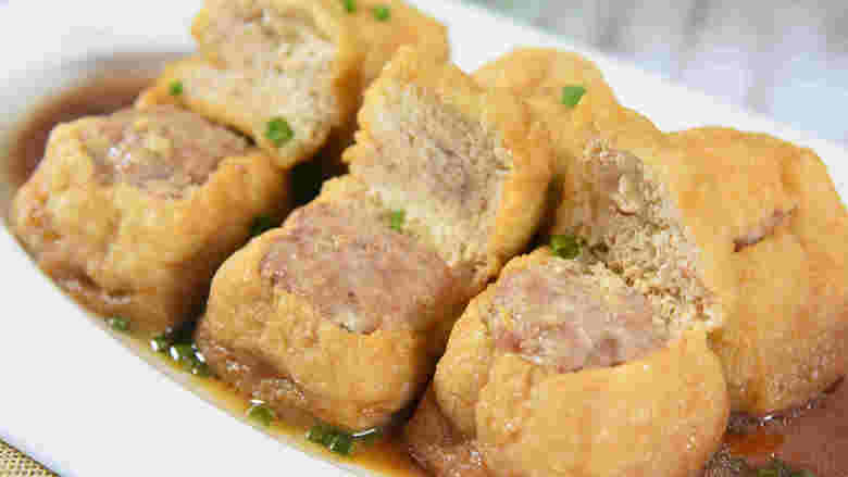 肉馅塞豆腐钞票塞钱包吃了这道菜钱包鼓鼓