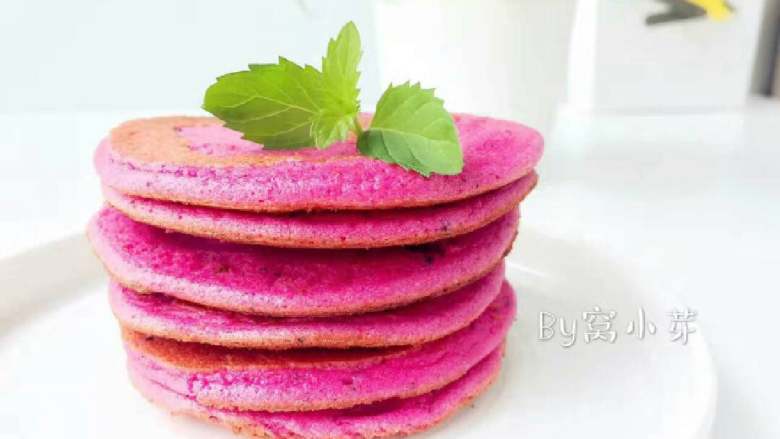 火龙果法式松饼—高营养价值宝宝美味高颜值下午茶10M