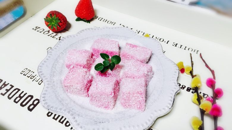 少女心爆棚火龙果牛奶小方