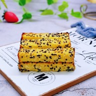 简单快手小零食黑芝麻椰香吐司条