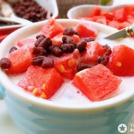 红豆牛奶西瓜冰