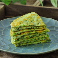 茼蒿鸡蛋饼
