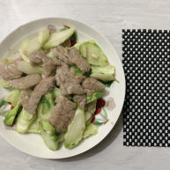 儿菜炒肉片