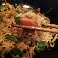 豆角鸡蛋火腿炒饼