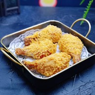 好吃不胖无油低脂零失败的奥尔良面包糠烤鸡腿