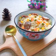 电饭煲腊肠杂蔬焖饭