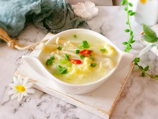 16、白玉菇鸡蛋汤,出锅啦  好香好香