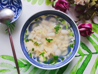 20、白玉菇鸡蛋汤,清爽好喝有营养