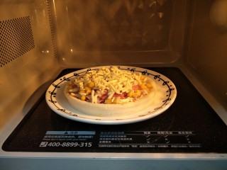 10、微波炉披萨,再次放入微波炉，高火一分钟