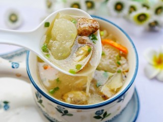 12、冬瓜花蛤汤,来一口。