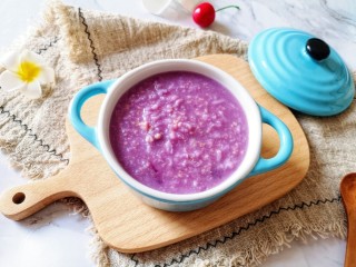 11、紫薯燕麦粥,宝贝说在房间里都闻到了粥的香味。