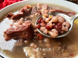 12、红豆薏米排骨汤,好好喝