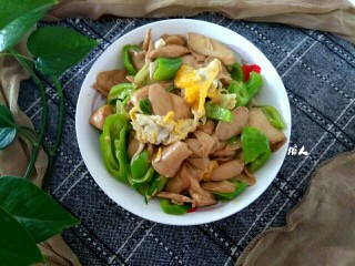 13、杏鲍菇尖椒炒鸡蛋,成品图