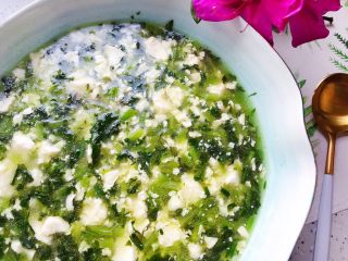 18、茼蒿菜豆腐羹,清爽好吃