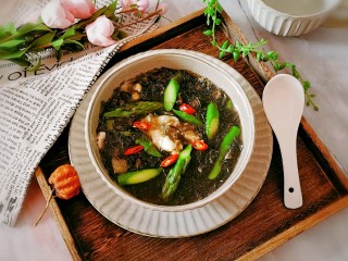 15、芦笋紫菜汤,赶快盛一碗 早餐快乐
