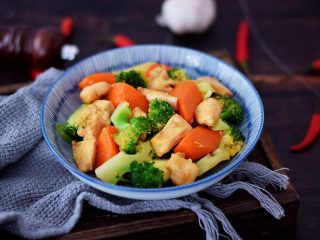 15、西兰花炒鸡胸肉,成品图