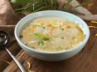 15、冬瓜鸡蛋汤,好啦关火盛出来吧。