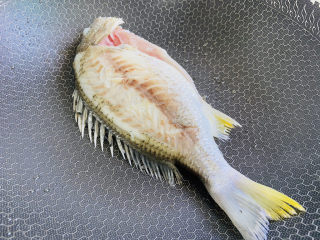 9、豆腐鱼头汤,翻面继续煎片刻