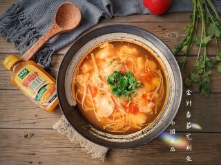 16、金针菇番茄龙利鱼,成品。