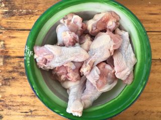 1、香菇焖鸡翅根,鸡翅根洗净备用。