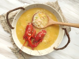 5、佛系龙虾粥,成品图