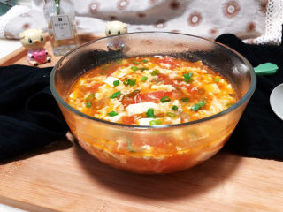 26、番茄豆腐汤➕番茄榨菜豆腐鸡蛋汤,成品