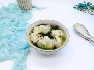 22、#咸味#紫菜虾皮鲜肉小馄饨,味道如此美味,喜欢赶紧做起来吧!(^_^)