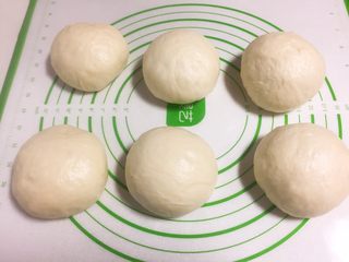7、烫种牛奶吐司,滚圆后盖上保鲜膜静止松弛10-15分钟。